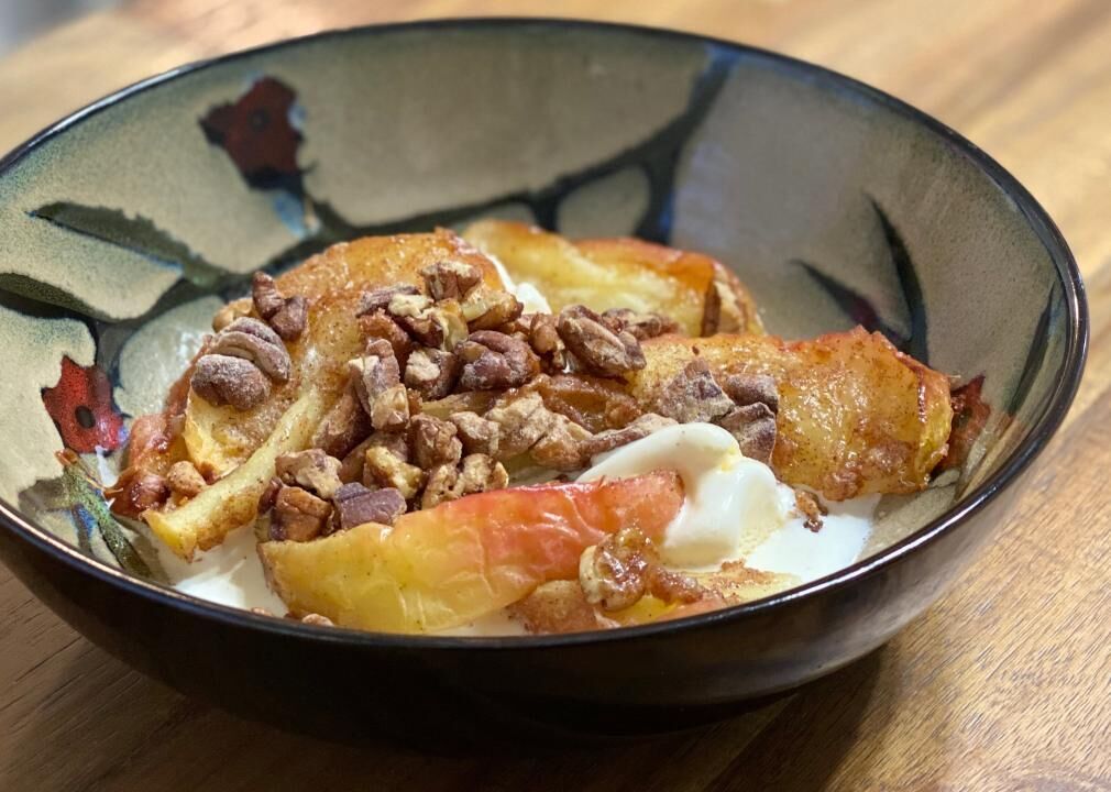 Air Fryer Brown Sugar and Pecan Roasted Apples
